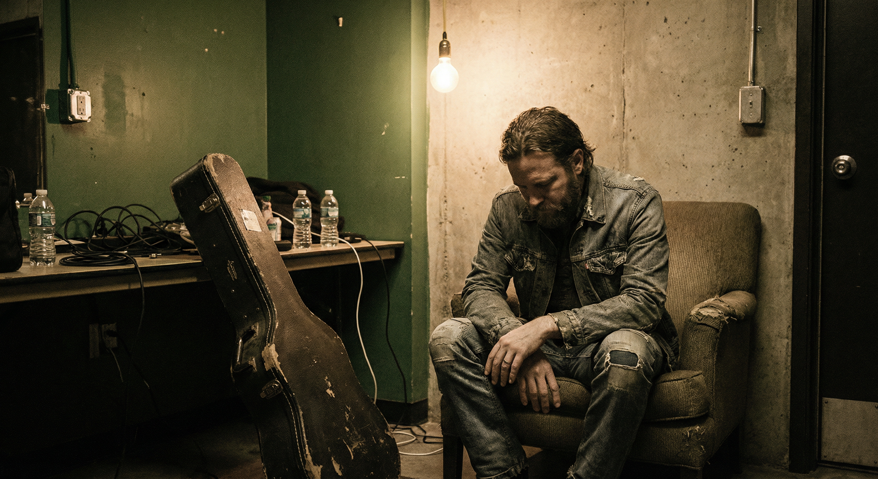 Artist backstage before the show